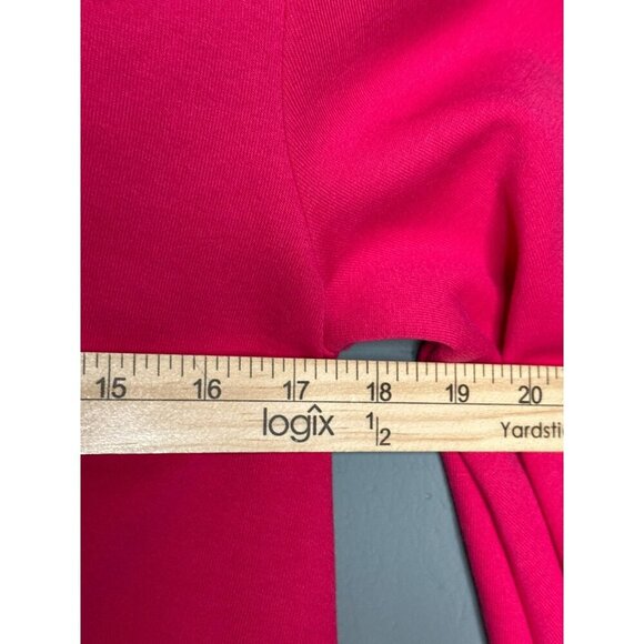 Anthropologie Maeve Women's Medium Crop Top Lower Back Lace Up LS Pink - Picture 5 of 9